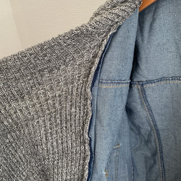 NWT scarf lined jean jacket - Picture 5 of 5